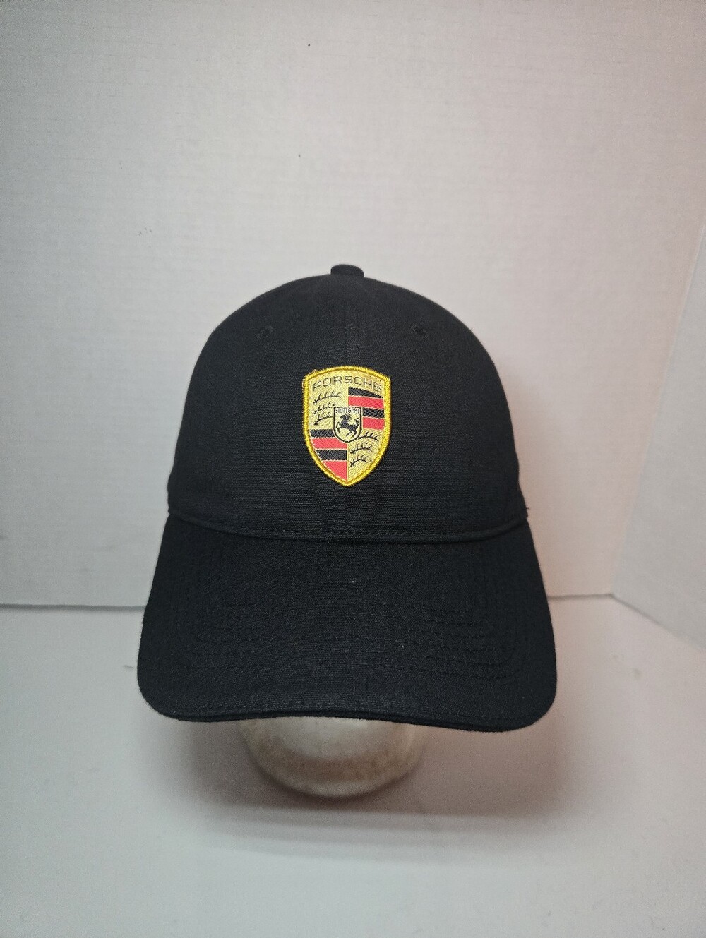Porsche Black Embroidered Logo Baseball Cap